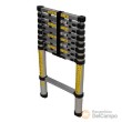 Escalera telescópica de 9 peldaños de aluminio 2.600 mm. ( plegada 80 x 470 x 855 mm.) peso 6,8 kgs. conforme a en131-6:2015