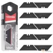 Blister de 10 hojas trapezoidales 60 x 19 x 0,6 mm de acero sk2h para cutter plegable
