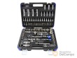 Estuche reforzado de 94 pcs. vasos cortos y largos 1/4" + 1/2", hex. "protorque" (4 - 32 mm) y vasos c/punta, cromado