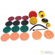 Blister de 21 cepillos de limpieza y pulido (vástago 1/4") para taladro