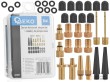 Estuche de 36 accesorios para bombas de inflado por aire de ruedas de bicicletas, motocicletas, coches, colchonetas, etc.