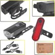 Estuche de 2 luces led estancas con abrazadera de sujección impermeables, carga usb ip54