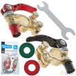 Blister 2 terminales para bornes de bateria de 6/12 v., con sistema de apriete por pinza,