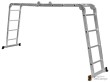 Escalera de aluminio multiusos 9 tramos, 4,7 m. + 2 planchas de apoyo