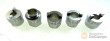 Blister 5 vasos hex. externo con torreta almenada para sustitución (10,5 mm. vw golf - 12,5 mm. vw polo - 14 mm. mercedes w203/w209 - 14,5 mm vw polo/golf/passat/audi 80 - 14,5 mm austin maestro)