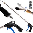 Pistola sopladora plastico, con lanza telescópica 1.000 mm. y punta con protector de boquilla de plástico giratorio 360º- presión máx. 15 bar.