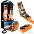 Blister de 2 correas de transporte con tensor , 4 m x 25 mm. (naranja), 700 kg