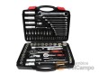 Estuche 94 pcs, ½"+ ¼" con carraca 24 d. rever.+ vasos cortos hex. protorque *( ¼” - 5 a 13 mm. & ½” - 8 a 32 mm.) + alargaderas y manerales + puntas ¼” (tx-pz-ph-ts) + llaves combinadas (8-19 mm),