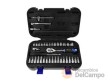 Estuche carraca 1/4" + 37 pcs ( vasos cortos 1/4" hex. 3,5-14 mm. + vasos cortos 1/4" con punta plana 4-5,5-6,5/ph1-ph2/pz1-pz2/torx t10-t40/allen h3-h8)