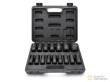 Estuche 16 vasos largos 1/2" de impacto hex. (10 - 32 x 78 mm.)