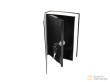 Caja de metal tipo libro para dinero 240 x 155 x 55 mm. con llave