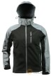 Chaqueta aterciopelada *softshell* gris con capucha y 3 bolsillos, talla s