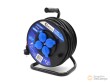 Tambor enrrollador electrico de carrete con cable de 50 m. x 3 x 1,5 mm2 - ip44 (4 bases)