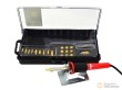 Estuche de soldador de estaño, 230v./ 30w. + 22 puntas diversas para diferentes trabajos de pirograbado, pasatiempos y manualidades