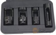Estuche 4 vasos 1/2" especiales para sustitución de inyectores diesel ( 22x108 mm. - 22x80 mm. - 27x82 mm. - 28x78 mm.)