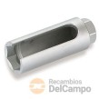 Vaso largo 3/8" hex. 22 x 80 mm. abierto con ventana de 20 mm. para sonda lambda