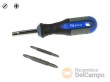 Mango destornillador con portapuntas reversible 1/4" & 5/16" + punta 1/4" doble ( sl5 x ph1) & punta 5/16" doble (sl6 x ph2)