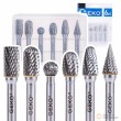 Estuche 7 fresas acero hss din 6542 para metal duro, ø 6 mm. (max. 30.000 r.p.m.)