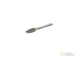 Fresa ovalada estriada de acero carburo-tungsteno, 12 x 32 mm. vastago 6 mm.