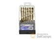 Estuche 19 brocas helicoidales acero-nitruro de titanio hss - din338 para metal (ø 1 - 10 mm.)