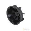 Cazoleta de 8 almenas interiores de plástico para sustitución de tapas centrales de llantas amg/mercedes benz, cuadradillo 22 mm.