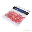 Blister 100 casquillos de conexion aislados awg (1.0 mm2) rojo