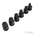 Estuche 6 vasos cortos 1/2" de impacto torx (t40 - t80 )