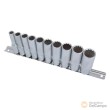 Regleta 10 vasos largos 3/8" bihex. (8 -10 - 11 - 12 - 13 - 14 - 15 - 16 - 17 - 19 mm)