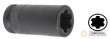 Vaso largo 3/4" de impacto torx tipo e-plus, ep32 x 90 mm , para sustitución de tornillos del eje de camion mercedes benz *actros