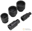 Estuche 3 vasos cortos 1/2" bihex. de impacto (24 - 30 - 32 mm.) + 2 vasos cortos 1/2" de impacto con punta allen h14 & h17 para sustitución de bujes y transmisión