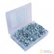 Estuche de 135 abrazaderas de acero ajustables por tornillo ( 9-11 / 10-12 / 11-13 / 13-15 /14-16 / 15-17 / 16-18 mm), adecuado para mangueras de aceite - aire comprimido - combustibles
