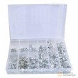 Estuche 135 abrazaderas de manguera con resorte tipo *clic* (ø 8x10 - 16x18 mm.)