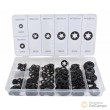 Estuche de 260 arandelas de resorte elásticas axiales de alta calidad (m3 x 10 mm- m14 x 12 mm - m5 x 14 mm - m6 x 14 mm - m8 x 18 mm. - m10 x 20 mm . - m12 x 25 mm.)