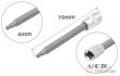Vaso corto 1/4" punta allen bola, hb4 x 79 mm. para sustituir sensor de velocidad en coches del grupo vag con motores 1.4 de 4 cilindros con inyección directa y turbocompresor.
