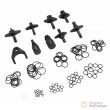 Estuche de 9 adaptadores de comprobacion de bomba de alta presion common-rail + 100 juntas toricas de recambio, adecuado para bosch-delphi-denso-siemens