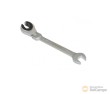 Llave combinada semiabierta con carraca 72 d. de trinquete, articulada 180º, 10 mm.