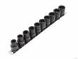 Regleta 10 vasos cortos 1/2" de impacto bihex. (10 - 19 mm.)