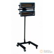 Calefactor por infrarrojos 230v. - 2000w. de 2 pantallas con soporte rigido móvil