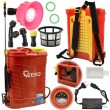 Pulverizador de mochila , recargable a bateria, 16 l. + 8 accesorios (roja)