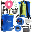 Pulverizador de mochila , recargable a bateria, 16 l. + 8 accesorios (azul)