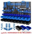 Tablero de herramientas de plástico para taller con 4 paneles de 1.152 × 780 mm + 74 accesorios (no se incluyen herramientas)