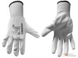 Paquete 12 pares de guantes nylon recubierto de latex blanco, talla 9