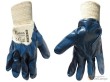 Paquete 12 pares de guantes nylon recubierto de nitrilo ligero azul, talla 9