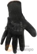 Paquete 12 pares de guantes nylon recubierto de latex negro, talla 9