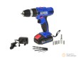 Estuche de taladro atornillador a bateria 14,4 v. de litio-ion de 1.3 ah. + 12 accesorios