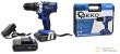Estuche de taladro atornillador 21 v. recargable electronico de 2 velocidades con portabrocas ø 10 mm + cargador + 2 baterias li-ion 21v - 2 ah + 2 puntas atornillar reversibles plana y phillips