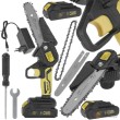 Estuche de motosierra inalambrica 6" (150 mm.) - 2.0 ah - 21v. - 1.000 w. max. incluye 2 baterias -