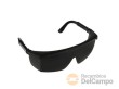 Gafas de protección de lente negra con patillas autoajustables de policarbonato resistente.(en166/ce)