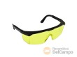 Gafas de protección de lente amarilla con patillas autoajustables de policarbonato resistente.(en166/ce)