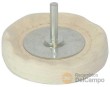 Rueda pulidora con vastago ø 6 mm. acoplable a taladro ( ø 75 x 12 mm.)